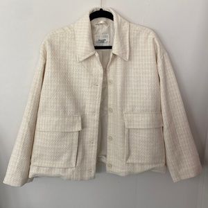 Abercrombie & Fitch Twill Jacket- Cream Size L